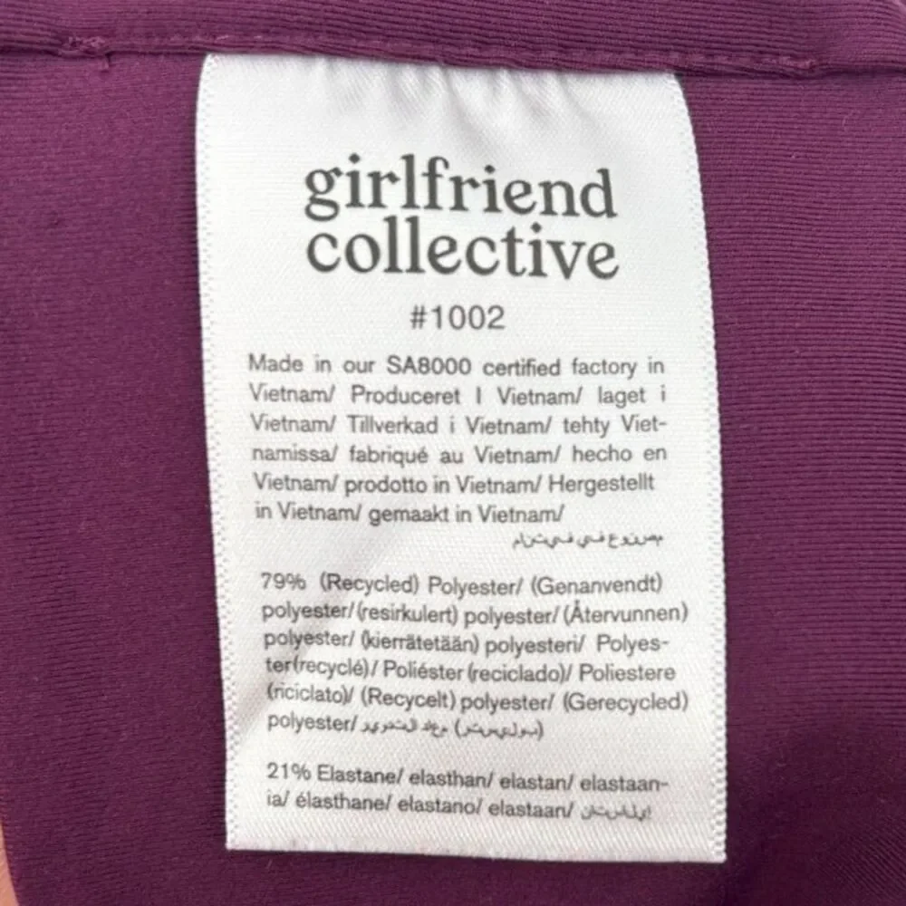 GIRLFRIEND COLLECTIVE Plum Purple Paloma Racerback Workout Sports Bra Size 4XL